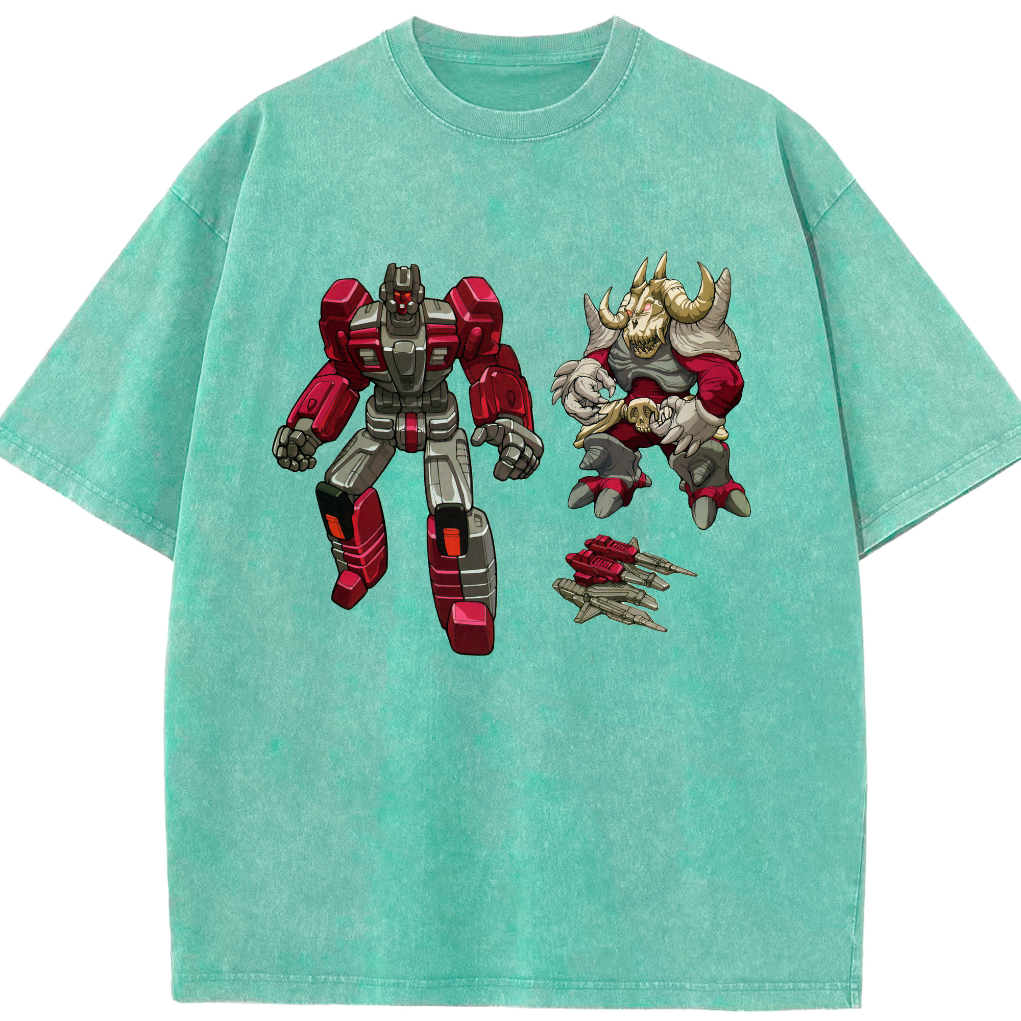 （画像用）  綿100% ヴィンテージ風 半袖Tシャツ（フロントプリント）